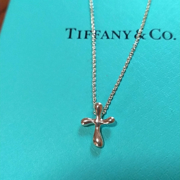 Tiffany & Co. Other - Tiffany & Co. Sterling Silver Cross Necklace, 14" Chain